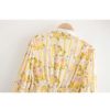 Floral Printed Hollow Out Bohemian Blouse - Image 3