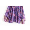 Vintage Floral Printed O-neck Blouse Shirts - Image 5