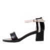 Ankle Strap Stitching Pu Thick High Heels Sandals - Image 2