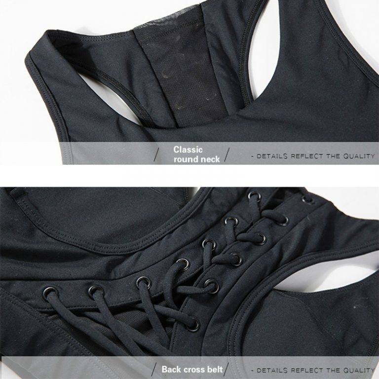 Back Cross Bandage Sport Bra Top - Image 4