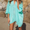 Beach Cover Up - Lace Detailing Flattering Blouse Cut - Image 3