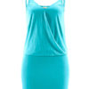 Blouson Style Mini Dress - Sleeveless - Image 3