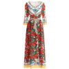 Bohemian Beach Vacation Flower Print Long Maxi Dresses - Image 3