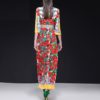 Bohemian Beach Vacation Flower Print Long Maxi Dresses - Image 2