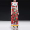 Bohemian Beach Vacation Flower Print Long Maxi Dresses
