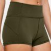 Breathable High Waist Solid Yoga Shorts - Image 7