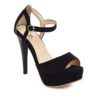 Buckle Strips Peep Toe High Heels Shoes - Image 8