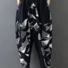 Casual Floral Print High Elastic Waist Pants - Image 6