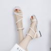 Casual Low Square Heels Pu Sandals - Image 6