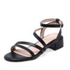 Casual Low Square Heels Pu Sandals - Image 8