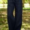 Casual Wide Leg Yoga Solid Pocket Pants - Image 2