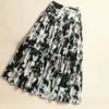 Casual lily Flower Printed A-line Midi Skirts - Image 4