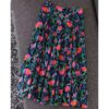Cotton Flower Print Fashion High Waist Long Skirt - Image 6