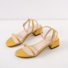 Casual Cross Strap Transparent Thick Heels Sandals - Image 3