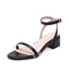 Casual Cross Strap Transparent Thick Heels Sandals - Image 6