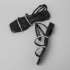 Crystal Low Heels Buckle Ankle Strap Casual Shoes - Image 3