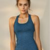 Elegant Cross Stripes Fitness Yoga T-shirt - Image 3