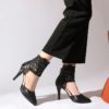 Fashion Ankle Wrap Lace High Heels Sandals - Image 2
