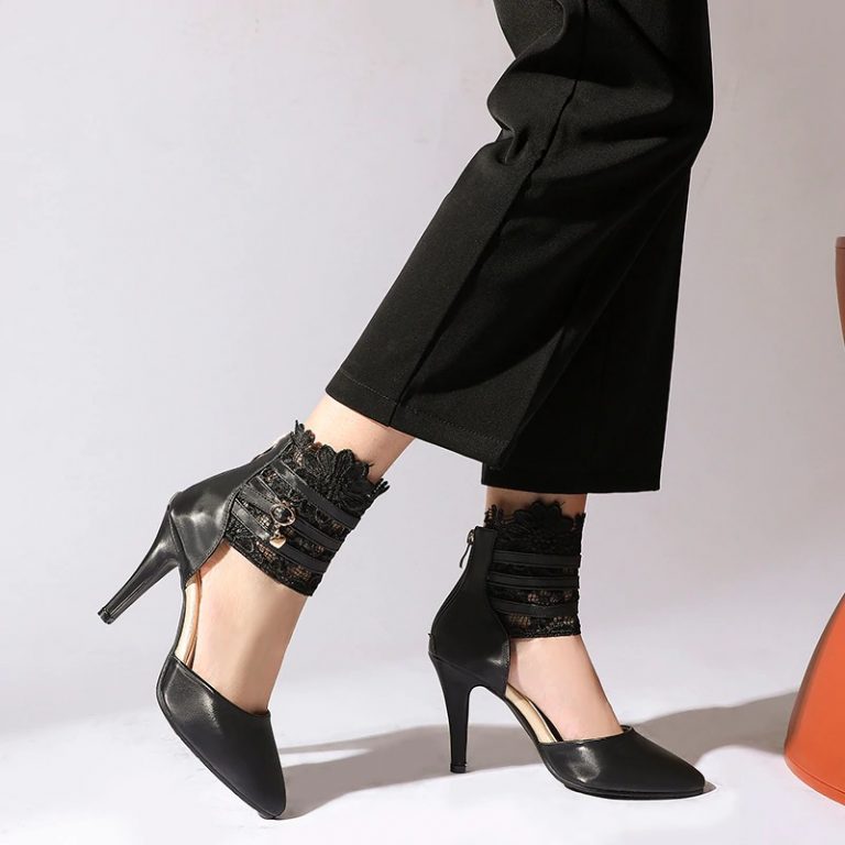 Fashion Ankle Wrap Lace High Heels Sandals - Image 2