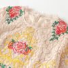 Fashion Runway O-Neck Flower Embroidery Lace Elegant Dress - Image 3