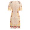 Fashion Runway O-Neck Flower Embroidery Lace Elegant Dress - Image 6