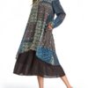Floral Long Sleeve Patchwork Dress with Pockets