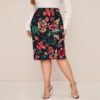 Floral Print Elegant Midi Skirt - Image 3
