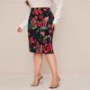 Floral Print Elegant Midi Skirt - Image 4