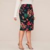 Floral Print Elegant Midi Skirt - Image 5