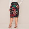 Floral Print Elegant Midi Skirt - Image 6
