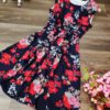 Floral Print Round Neck Mini dress