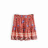 Floral Printed Rayon Short Oversize Skirt - Image 3