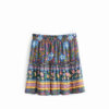 Floral Printed Rayon Short Oversize Skirt - Image 2