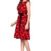 Formal Evening O-Neck Floral Pattern Party Mini Dress - Image 7