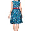 Formal Evening O-Neck Floral Pattern Party Mini Dress - Image 4