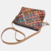 Genuine Leather Weave Tassel Shoulder Bag - Image 4