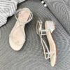 Gladiato Thick Heels Bling Party Crystal Shoes - Image 3
