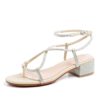Gladiato Thick Heels Bling Party Crystal Shoes - Image 6