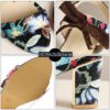 Lace Strips Print High Heels Sandals - Image 3