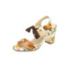 Lace Strips Print High Heels Sandals - Image 9