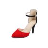 Pointed Toe Mixed Color High Heels Sandals - Image 8