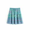 Ruffles rayon cotton mini boho skirt