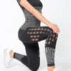 Seamless Hollow Out Athletic Fitness Workout short blouses - Image 9