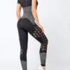 Seamless Hollow Out Athletic Fitness Workout short blouses - Image 11