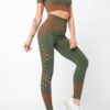 Seamless Hollow Out Athletic Fitness Workout short blouses - Image 2
