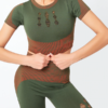 Seamless Hollow Out Athletic Fitness Workout short blouses - Image 7