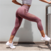 Seamless Mesh Running Sport Tights Capri Pants - Image 5
