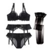 Sexy Lace Bra Panties 4 Piece Set - Image 7