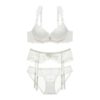 Sexy Lace Solid Underwear And Bra 3 pieces Set - Image 8