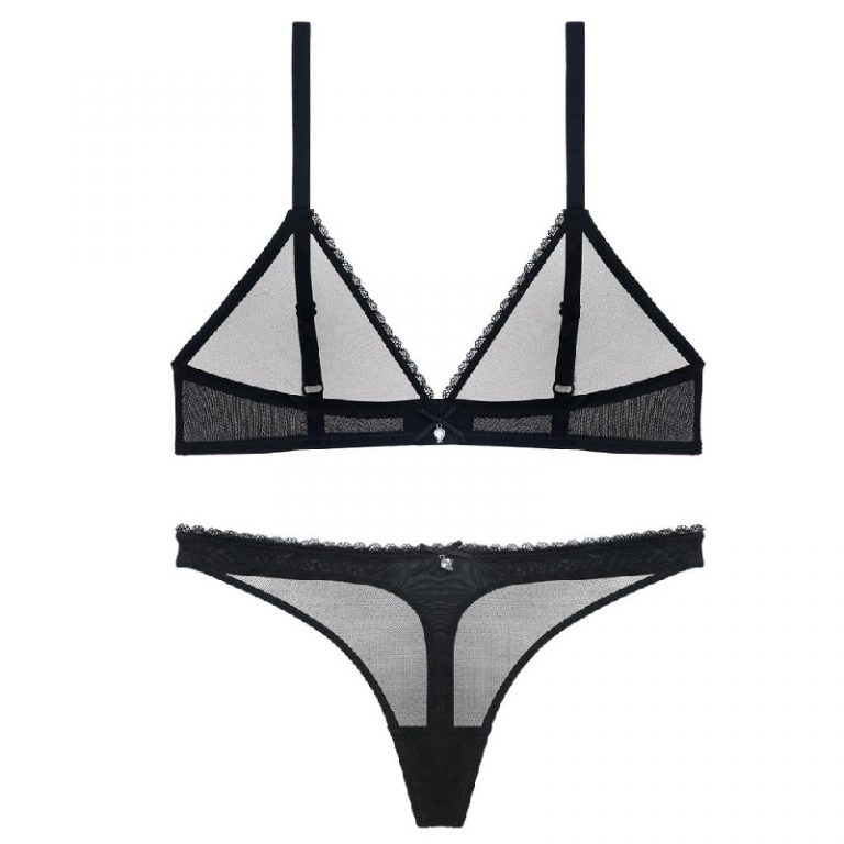 Sexy See Through Wire free Bra Set And Panties Set - Image 5